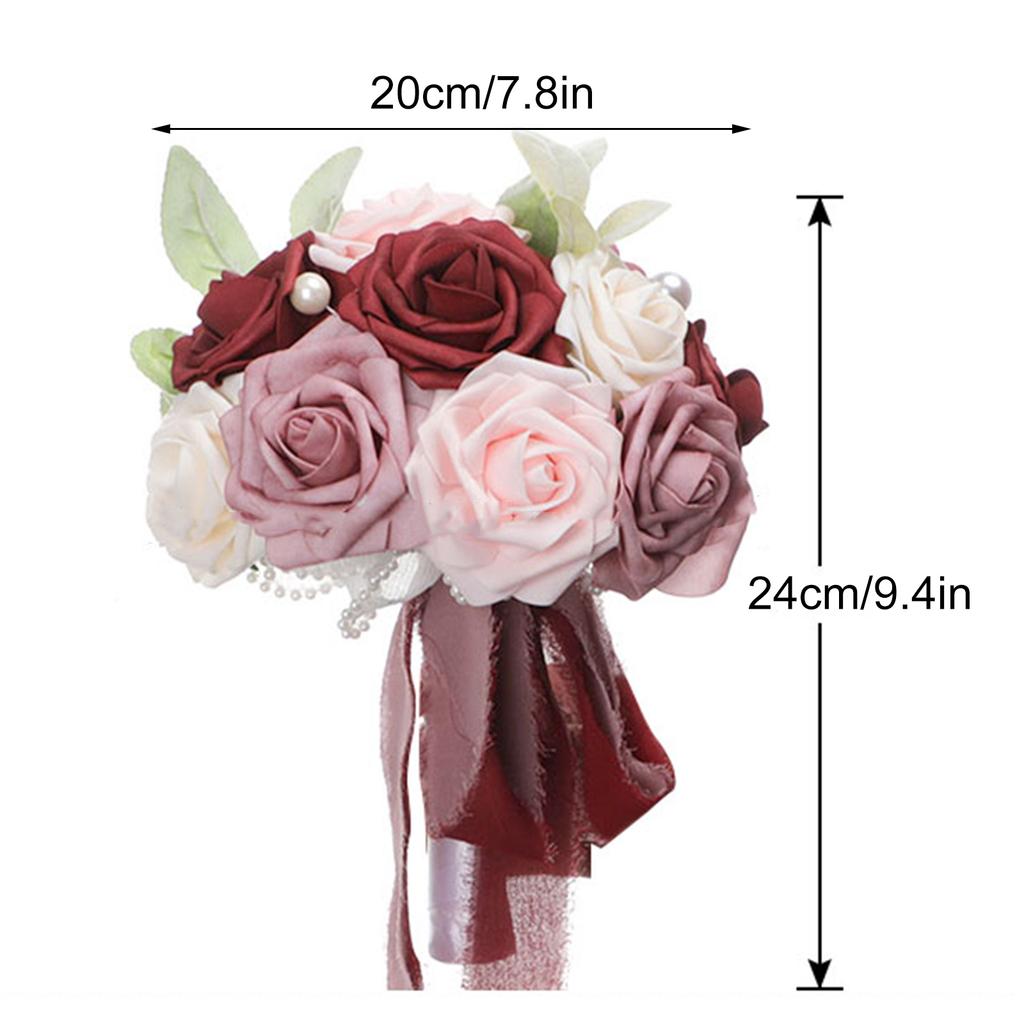 Hochzeitssträuße für Braut Realistisch Romantisch Mehrzweck Braut Künstliche Blumenstrauß