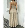 2026 Summer Off Shoulder Polka Dot Dress New Sexy Elegant Strapless Waist-cinching Slim Fit A-line Party Evening Dress Sweet Pleat Fashion Clothing