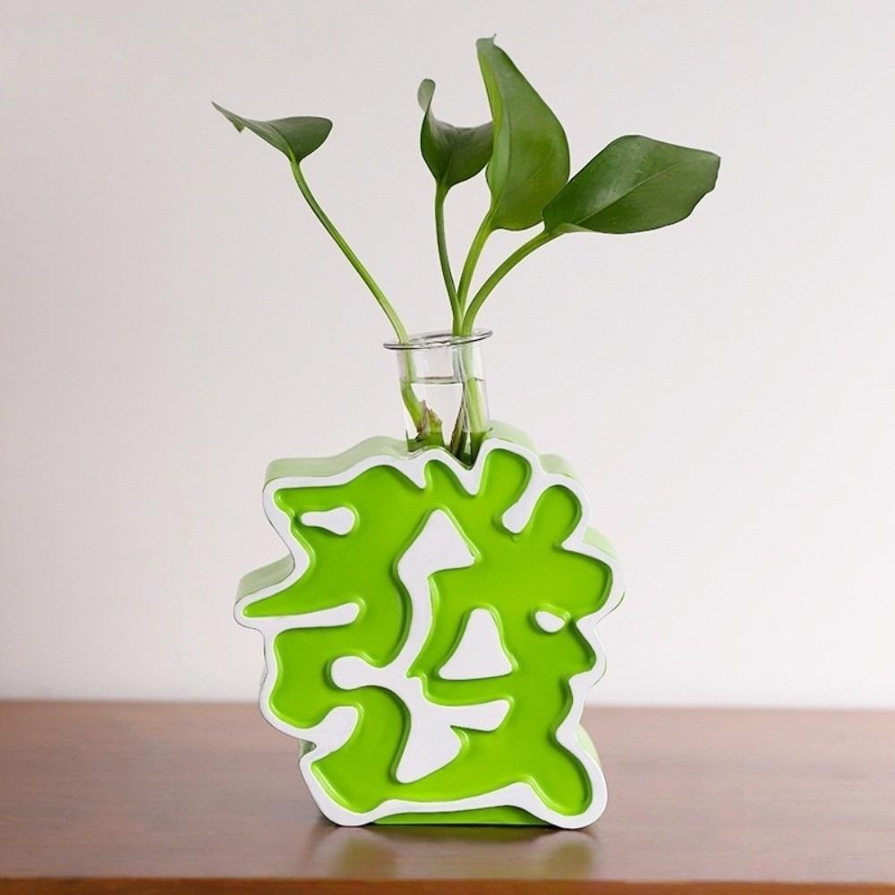 

Make a Fortune Fa Cai Ornament Organic Resin Aromatherapy Ornament Hydroponic Plant Container Gift Green Fa