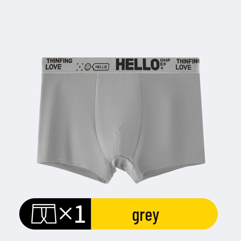 Pánské prodyšné bavlněné boxerky - Sportovní slipy se středním pasem pro teenagery, jednobarevné