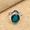 Indicolite Tourmaline Gemstone 925 Sterling Silver Handmade Jewelry Ring For Her