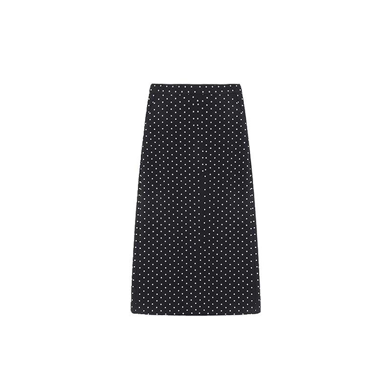 Miu-Stil Damen Übergröße Hochtaillierter Gepunkteter Woll-Tweed Bleistiftrock - Neue Herbst/Winter 2025 Kollektion