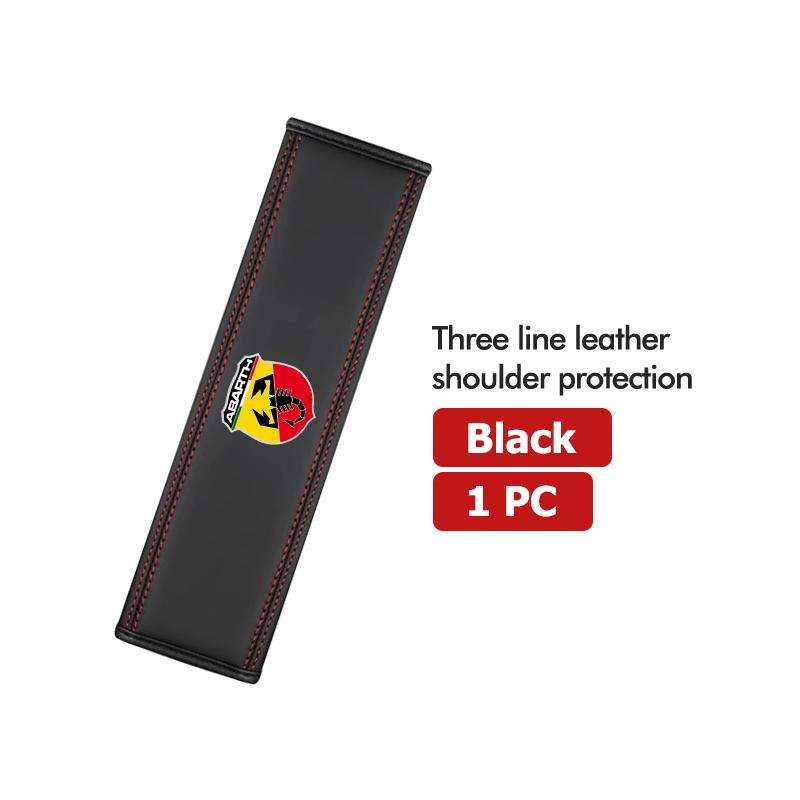 Car Seat Belts Covers Padding Carbon Fiber Belt Shoulder For Abarth FR FIAT 500 595 695 124 Bravo Linea Siena Panda