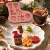 Christmas Silicone Cake Mold 7 Cavities Baking Mold for Kitchen DIY Chocolate Candy Mold Flexible Non-Stick Silicone Mold for Baking