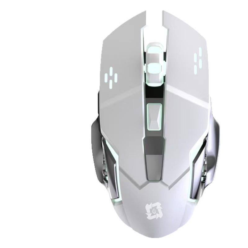 Mecha Style Silent Click Rechargeable Wireless Mouse for Laptop, Desktop, Office & Gaming
