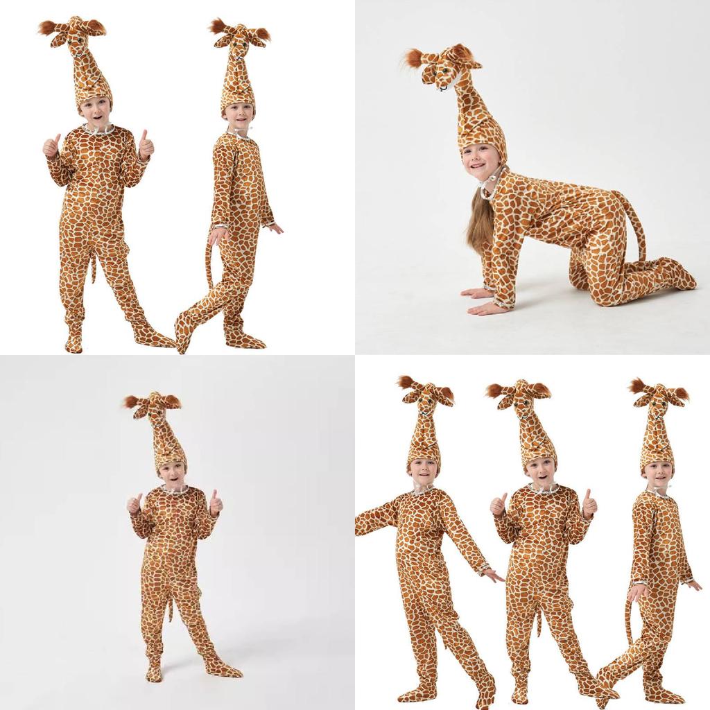 Fun Animal-themed Kids Giraffe Reindeer Rabbit Cosplay Halloween Outfit Ideal For Boys And Girls