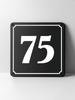 Metal House Number Sign, Black White Contrast, Outdoor Wall Decor for Home Street