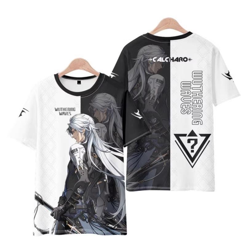 Tricouri Wuthering Waves Cartethyia Imprimate 3D Vară Bărbați Femei Mânecă Scurtă Gât Rotund Tricou Top Harajuku Y2k Anime Cosplay Costum