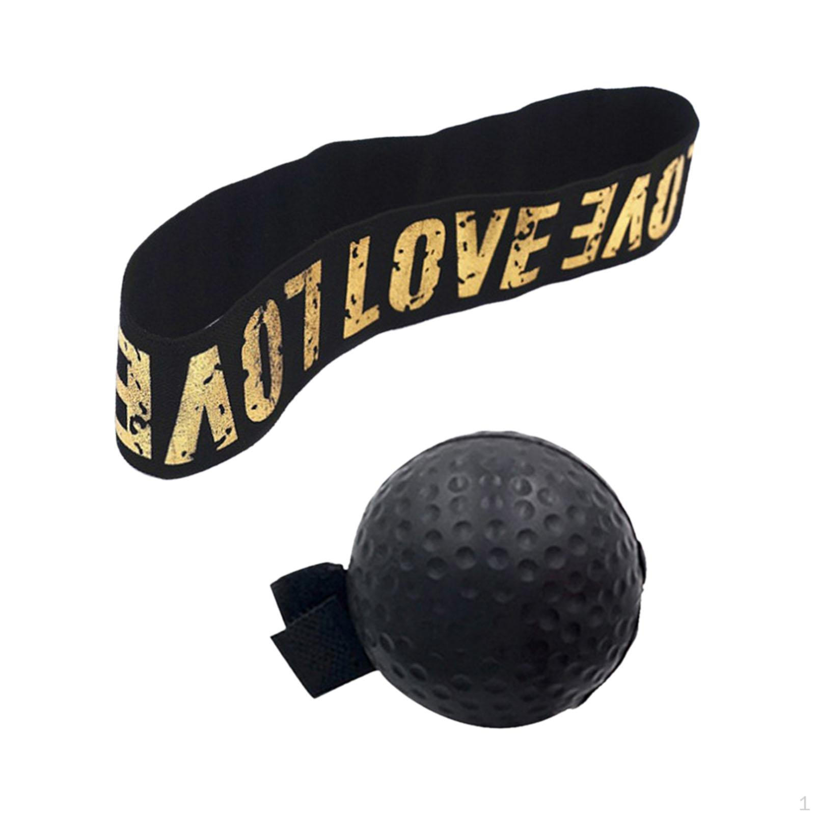 

Boxing Reflex Ball and Headband Trainer Improve Hand Eye Coordination for Exercise, Sanda, Black Ball