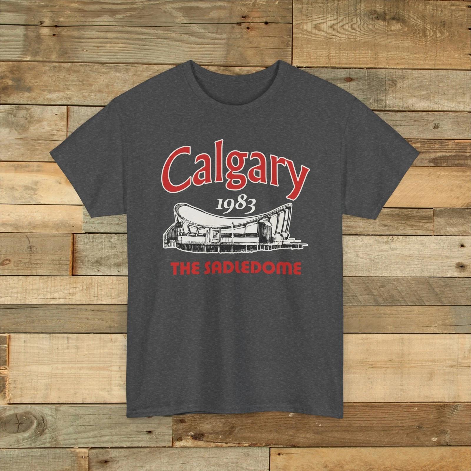 Olympic Saddledome 1983 Vintage Hockey Arena T shirt - Calgary Flames S