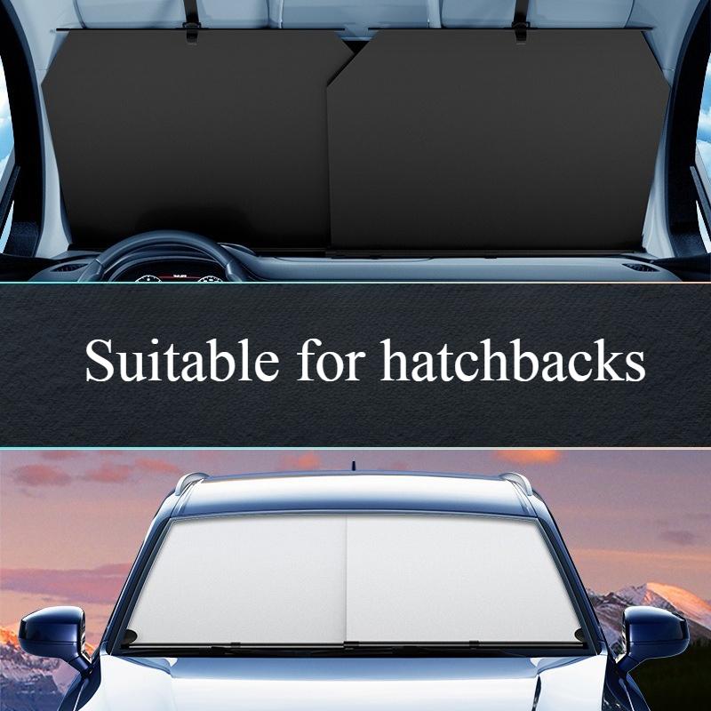 Universal Car Sunshade Automatic Retractable Curtain Car Sun Protection Heat Insulation Front Windshield Visor Cover
