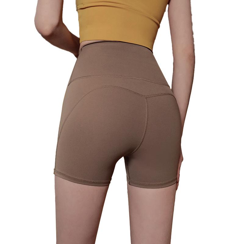 Women's High-Waist Breathable Yoga Shorts - Hip Lift & Anti-Exposure Design