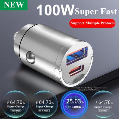 Usb C Araç Şarj Cihazı Mini Metal Süper Hızlı Şarj Adaptörü Tip C Iphone 14 13 12 Pro Max 11 8 Artı Ipad Huawei Xiaomi Samsung