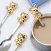 6 PCS Bear Shape Appetizers Cake Spoons/Fruit Forks Stainless Steel Material Coffee Spoons/Dessert Forks Party Supplies