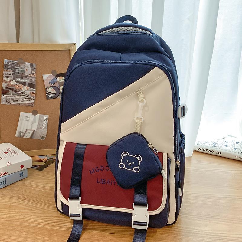 Children's Schoolbags Elementary School Girls Junior High School Students High School Students Color Block Boys Backpack