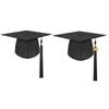Nonwoven Fabric Graduation Hat Matte Adult Graduation Hat With Long Tassels for Ceremonies and Photography