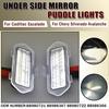 For Cadillac Escalade Chevy Avalanche 1500/2500 Silverado 1500/2500 Tahoe GMC Sierra Yukon 2X LED Under Side Mirror Puddle Light