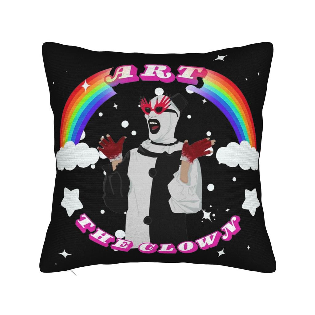 Art The Clown Terrifier Pillowcase Printed Cushion Cover Decorations Halloween Throw Pillow Case Cover Sofa Zipper