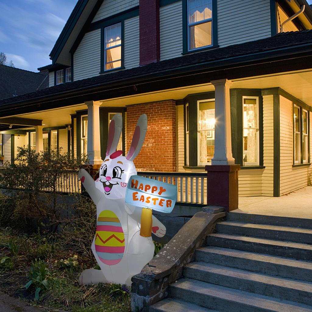Easter Inflatable Bunny LED Lights Luminous Holiday Venue Decoration