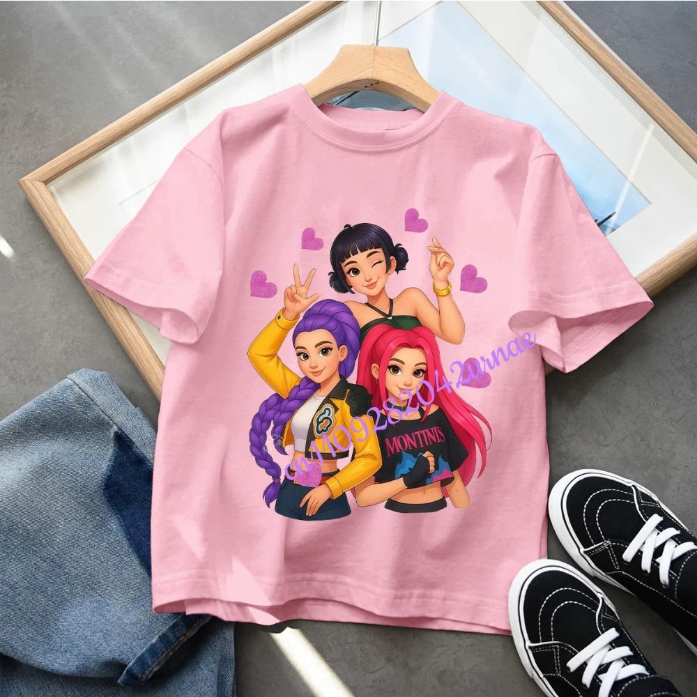 Baby Girls T Shirt Children's Clothing KPop Demon Hunters Fans Gifts Kids Clothes Fashion Casual Tops