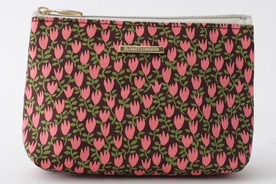 DDintex FLORET LONDON BASIC Pouch, Paper Tulips, Pink, 15 X 10.5 X 4.5cm [Liberty Print]