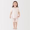 MUJI Wearable Terry Loungewear Unisex Smoky Pink Sizes Towel, Double-Sided Cloth, Short-Sleeved Set, Baby, FE0HPA6S, Border, 100-110