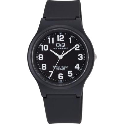Citizen Q&Q Analog Solar Waterproof Watch with Urethane Strap H036-004 Men's Black