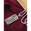 Abacus 99 Sterling Silver Long Sweater Chain Necklace: Women's Fashion Pendant, Versatile and Trendy High-End Design.