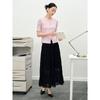 JUZUI Elegant and Simple Curved Pearl Yarn Knitted Shirt for Women Summer New Style JWFX31217