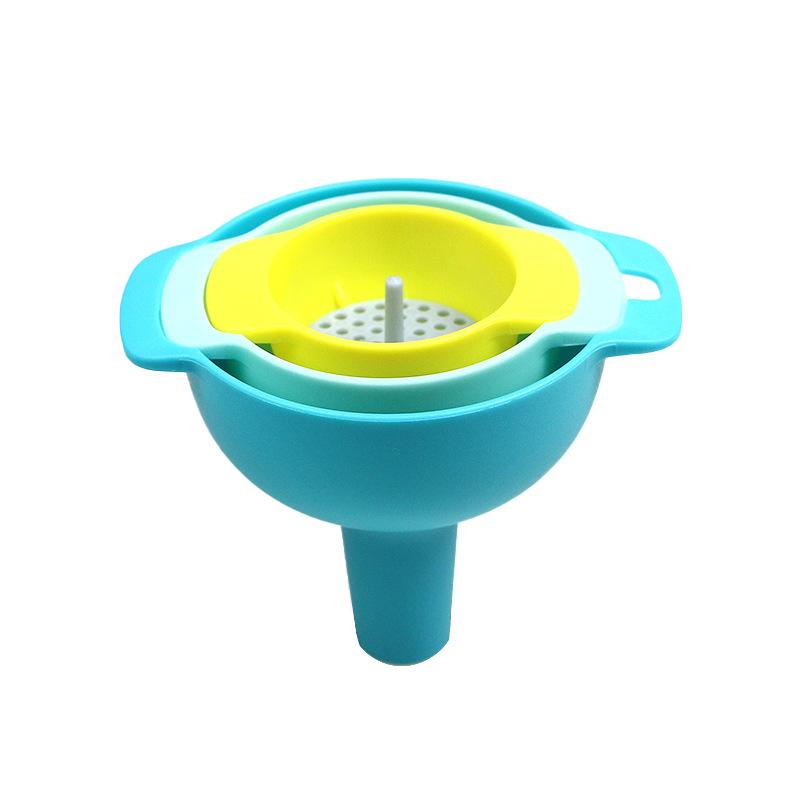 Multifunctional Plastic Funnel 4-in-1 Set Household Oil Can Filter and Pack Liquid Kitchen Oil Pouring Tool