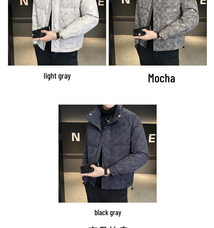 Men's 2025 Winter Trendy Printed Down Jacket - Lightweight, Thick & Stand Collar Outerwear