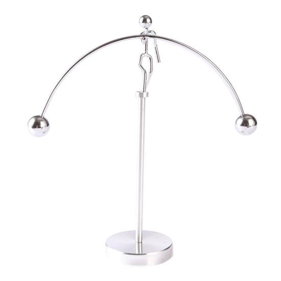 

Physics Balancing Iron Men Toy Metal Mini Weightlifter Man Tumbler Kinetic Art Decompressive Balance Desk Toy Home Office Living Room Decoration A