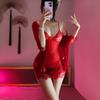 Sexy Underwear Lace Sexy Large Size Pajamas Seductive See-through Wear Mesh Suspender Nightdress Abstinence