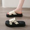 Fashion CRLAYDK Women Platform Sandals with Arch Support Adjustable Buckle Outdoor Beach Slippers Comfort Leather Open Toe Slides