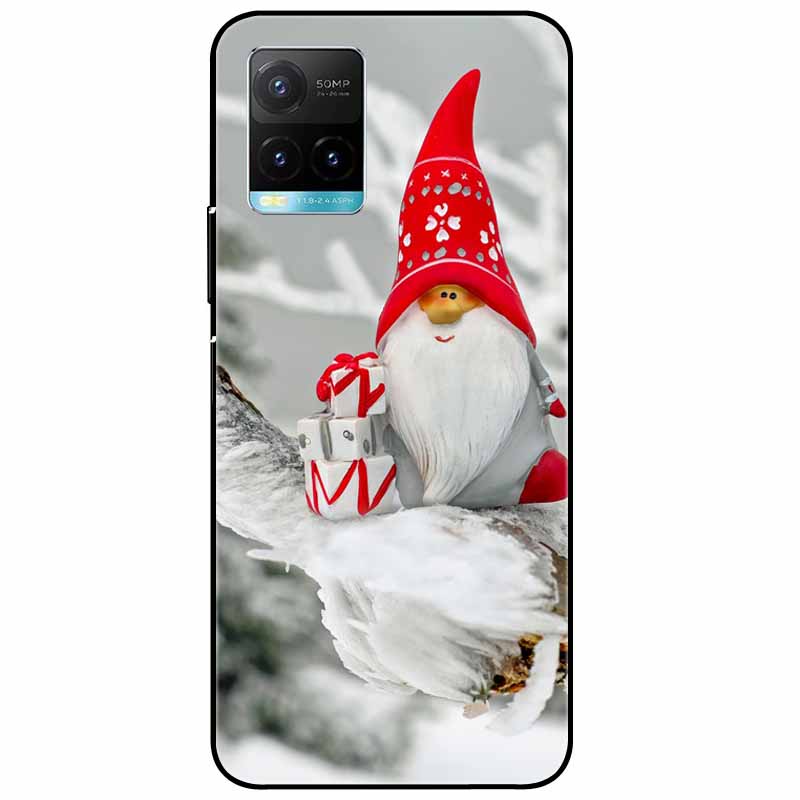 Für vivo Y33s Hülle Y 33s Silikon Weich Bemalt Katze Schwarze Hüllen für Vivo V2109 Y33S Rückseite TPU Hülle für VIVOY33s Cartoon