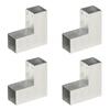 Day and Night - Day and Night L Post Connectors 4 Pcs Galvanized Metal 71x71 Mm