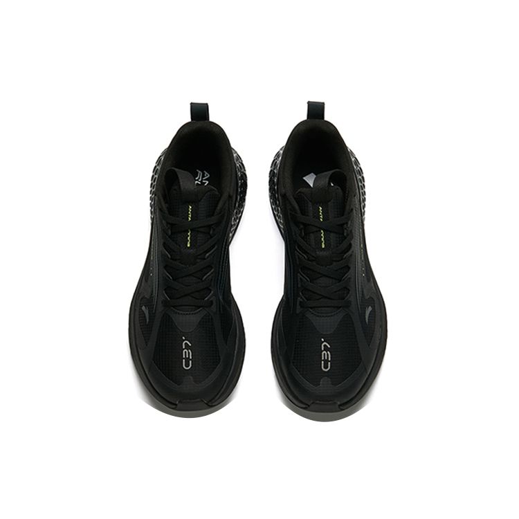 Anta C37+ Soft Sole Fabric Shock Absorbing Non-Slip Wear-Resistant Breathable Lightweight Low-Top Running Shoes Men sneaker Black 912235537-6