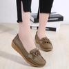 Lightweight Slip-On Loafers Casual Shoes Ladies Non-Slip Bean Nursing Walking Shoes Spring Flats Genuine Leather Moccasins Women