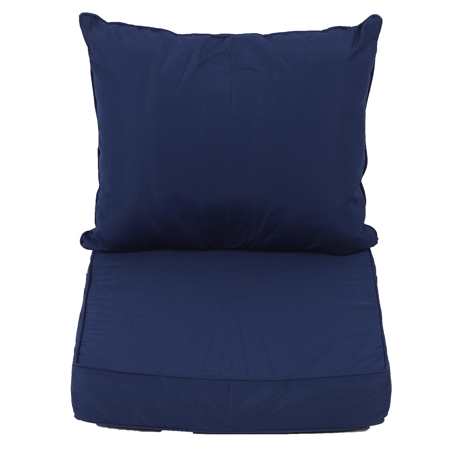 

Комплект подушек для стульев на открытом воздухе из полиэстера, водонепроницаемого, утолщенного полипропиленового хлопка, интегрированная подушка для сидения и темно-синий