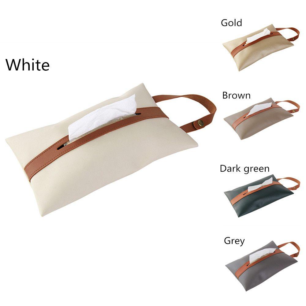 Pu For Car Seat Back Toilet Tissue Storage Bag Paper Holder Car Tissue Box Hanging Tissue Cover Bag