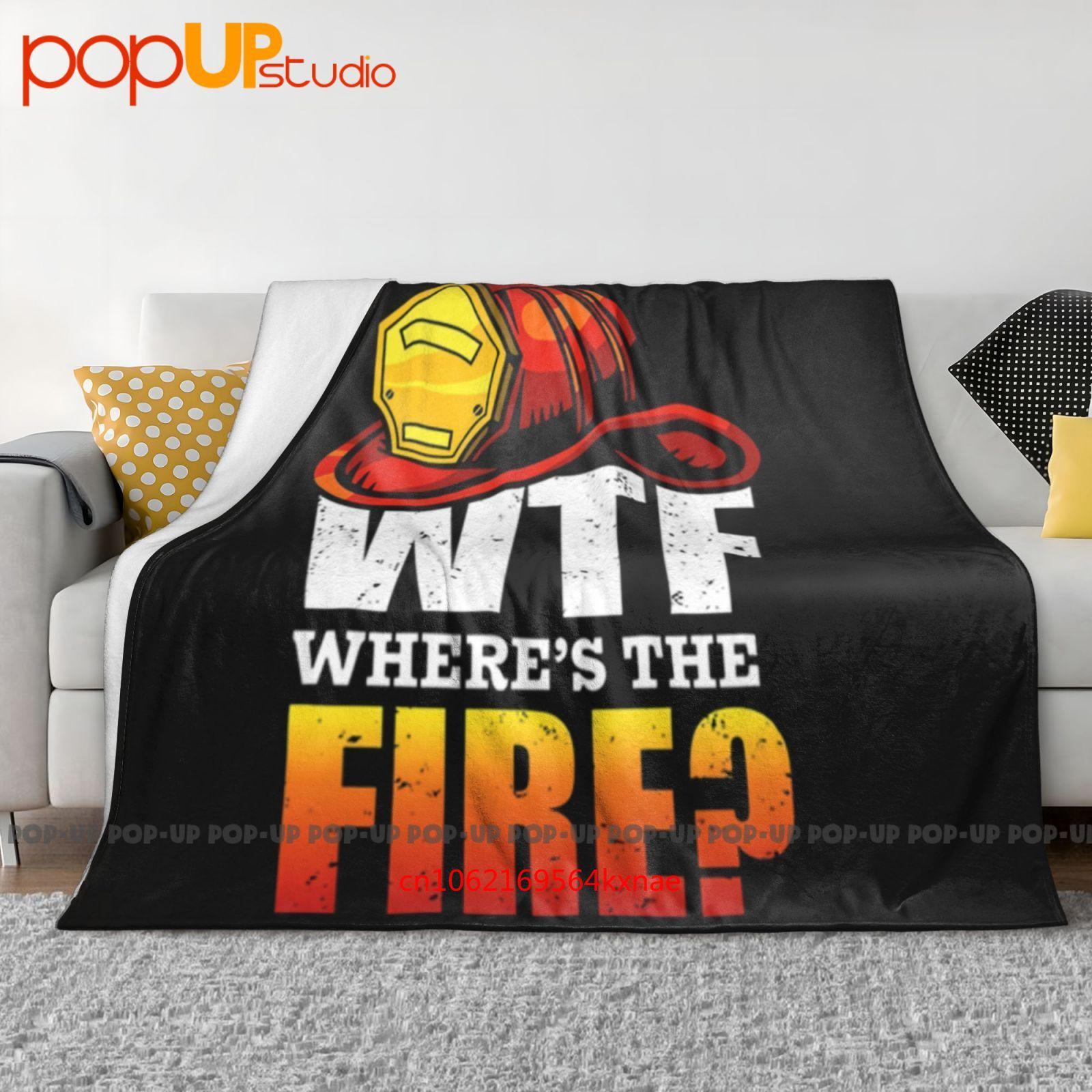Funny Firefighter Fireman Fire Department Ultra-Soft Blanket Quilt Winter Sofa Cover Bed Covers 30x40in