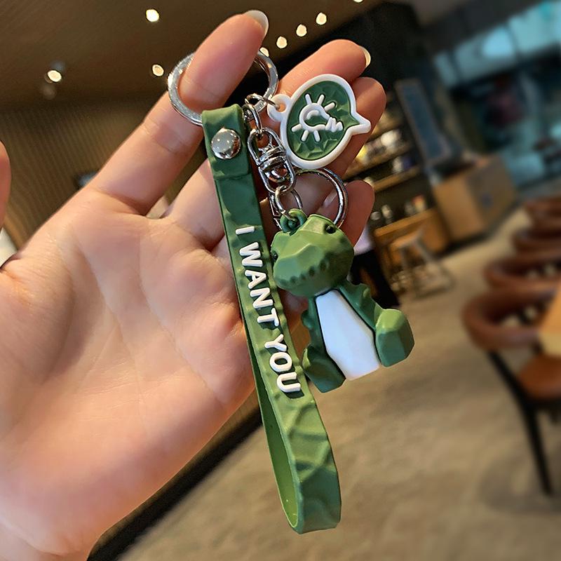 

Брелок-подвеска из ПВХ-эпоксидной смолы с изображением динозавра - милый подарок в виде животного