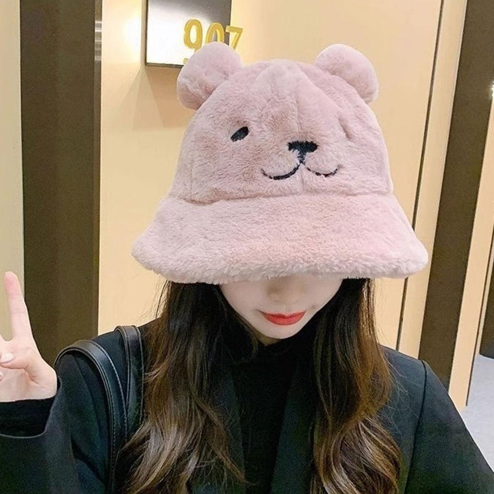 Thick Women's Fisherman Hat Warm Basin Hat Fashion Fur Bucket Hat Clothing Accessories