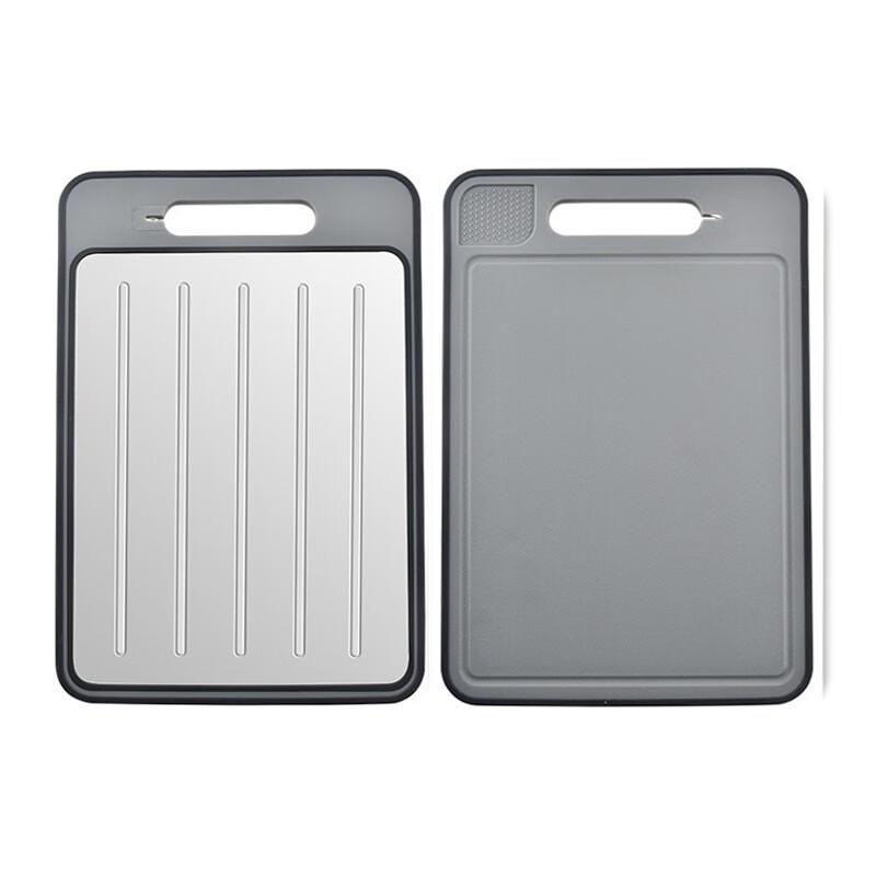 ZISIZ Double-Sided Stainless Steel Chopping Board