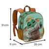 Jednokomorowy 3D Plecak Przedszkolny Grogu Baby Yoda Zielony 26X31X11Cm