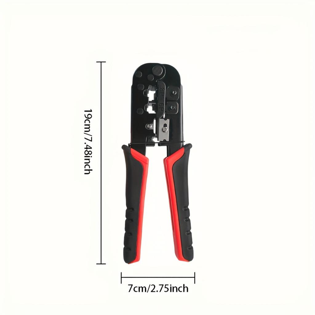 Professional Multifunctional RJ45 Network Crimping Tool, 8P6P Cable Stripper And Cutter For Home Monitoring Room Wiring Repair Work