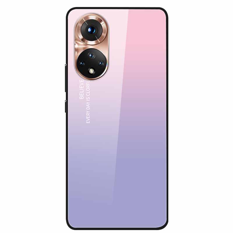 For Honor 50 Case Cartoon Tempered Glass Back Cover Hard Case For Huawei Honor 50 Pro Phone Cases NTH-AN00 NTH-NX9 Fundas Coque