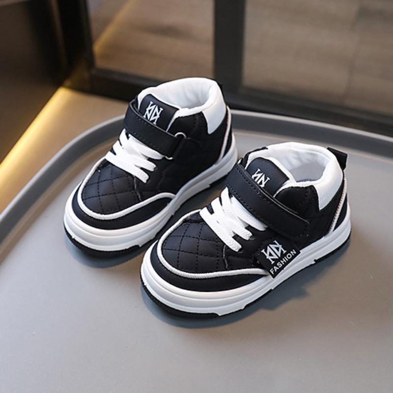 Spring Children's Korean-Style Comfortable Soft Bottom Skateboard Shoes High-Top Velcro Boys 'And Girls' Sneakers