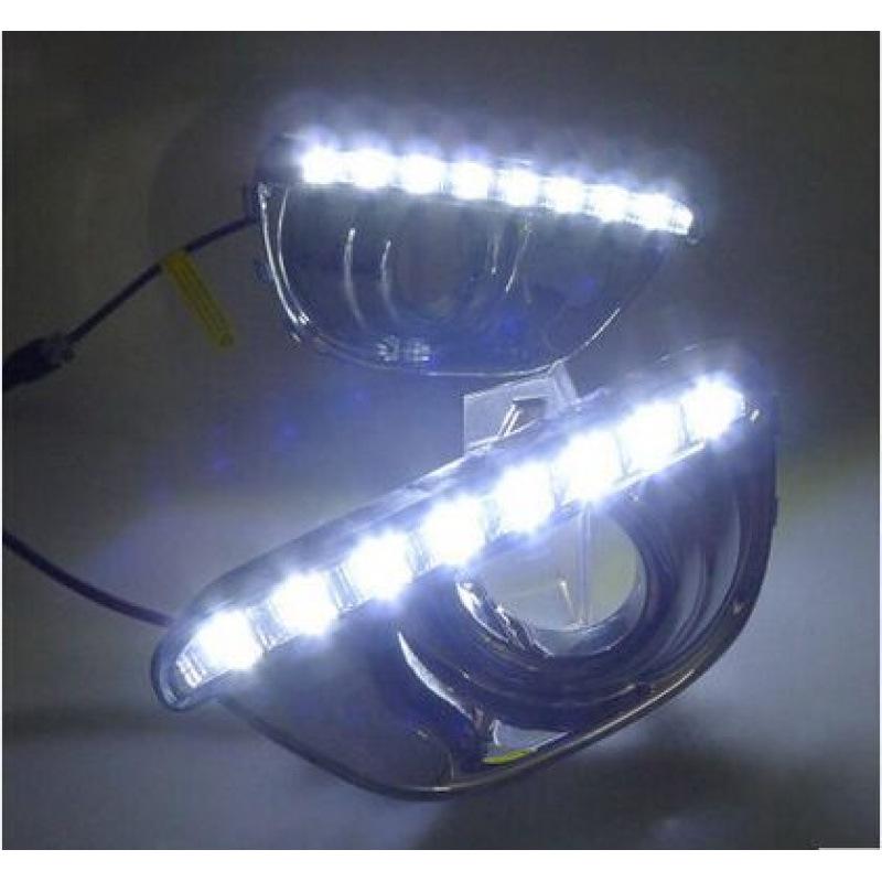 

Daytime Running Lights & Fog Lights for 2013-2014 JEEP Compass, Light Guide Exterior, Front Bumper.