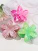 Flower Hair Claw Clips for Thick Hair,Strong Hold Nonslip,Hawaiian,Cute Large Marble Hair Clips,Banana Clip for Thin Hair